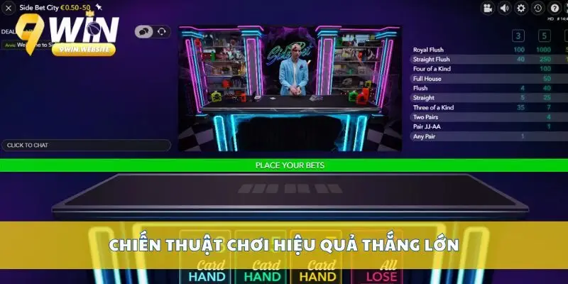 Cách chơi Side Bet City chuẩn xác cho người mới bắt đầu 4 Chiến thuật chơi hiệu quả thắng lớn